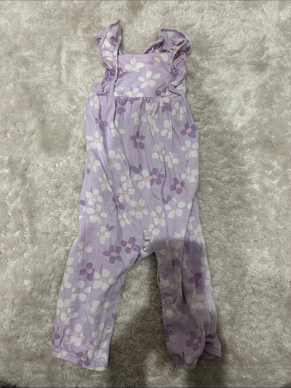 Lavender Floral Baby Romper